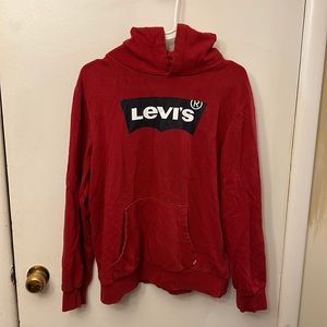 Levi’s Adult Hooded Sweatshirt Red Size XL